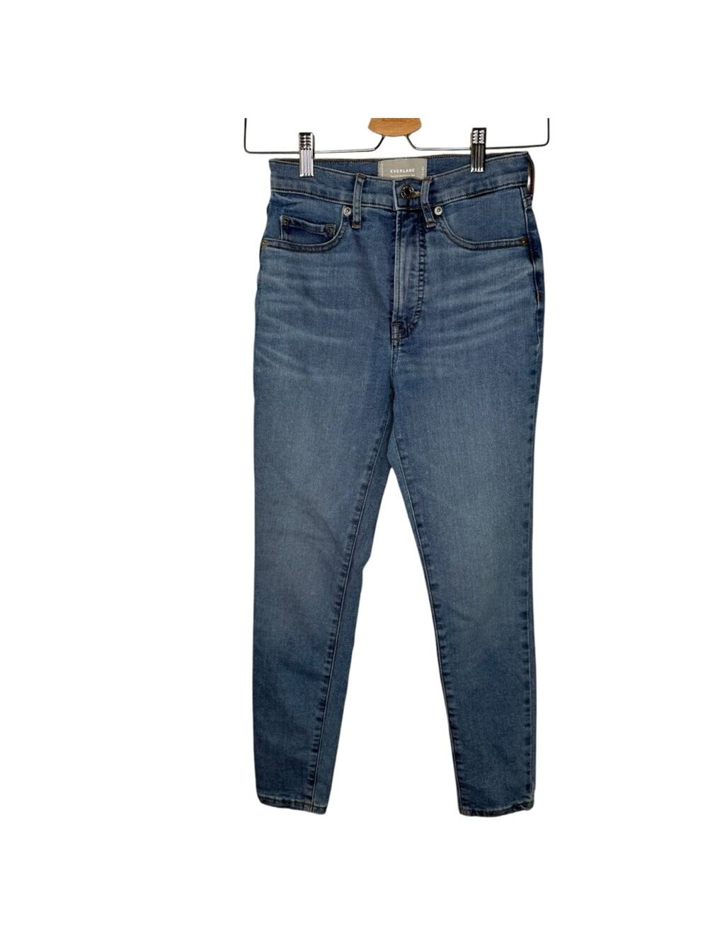 Everlane The Highrise Blue Denim Skinny size 25 Ankle Jeans  ( XS )